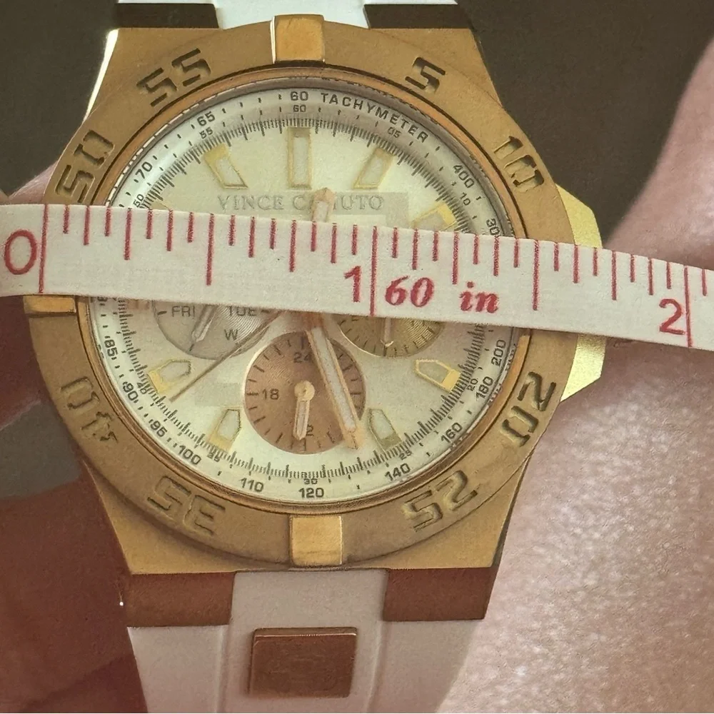Vince Camuto White & Rose‎ Gold Watch